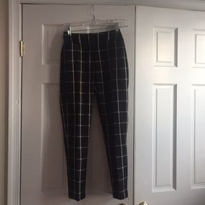 NWOT NY&Co black pants with peach stripes